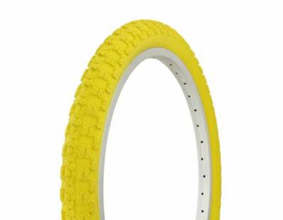 Yellow mountain bike deals tires