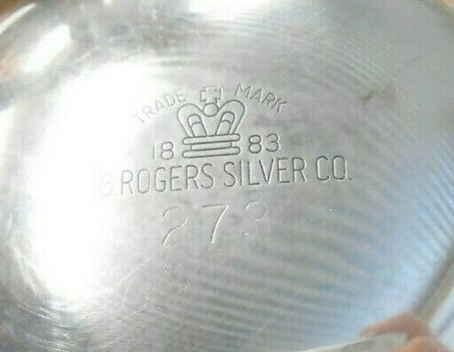 Vintage Metal Silverplate B ROGERS Roll Top BUTTER DISH Server 273 No Liner