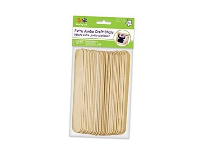 Multicraft Imports Extra Jumbo Craft Sticks-Natural 7.9 inch x 0.8 inch 25/Pk 