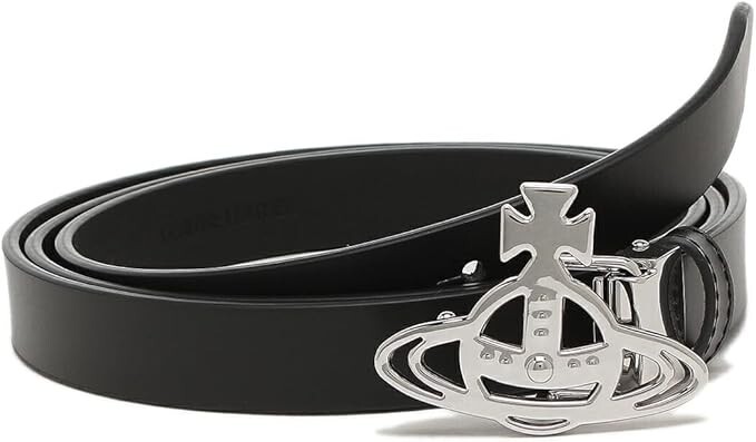 Pre-owned Vivienne Westwood Orb Buckle Belts Color Black Silver Men's From Japan Rz