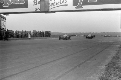 An Alfa Romeo 159B leads Jose Froilan Gonzalez Ferrari 375 1951 Old Photo