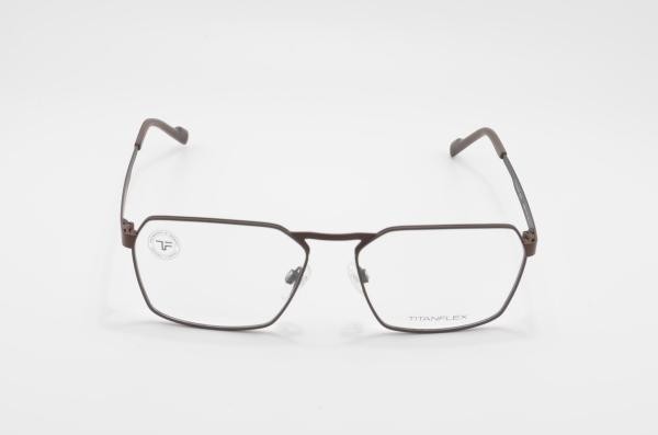 Titan Flex 820919 36 Herren Brille Titan Geometrisch Grau