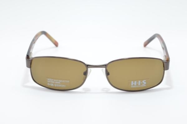 Lunettes de soleil pour femmes HIS 9744 20H métal ovale marron