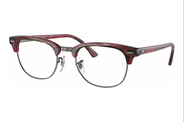 Ray Ban RB5154 8376 Herren Damen Brille Kunststoff Panto Rot