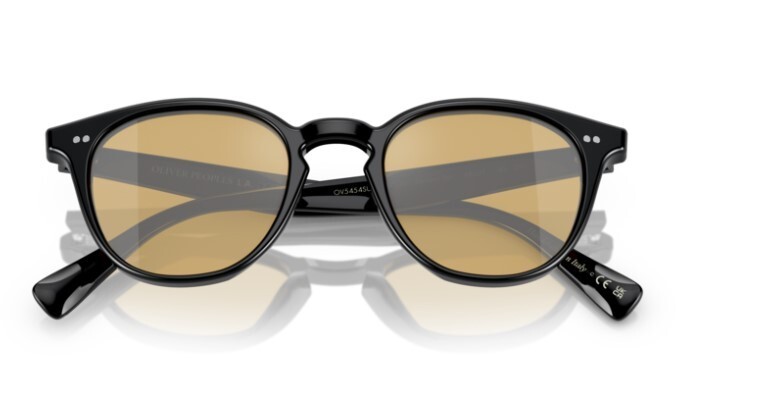 Pre-owned Oliver Peoples 0ov5454su Desmon Sun 10050f Black/mustard Mirrored Sunglasses In Orange