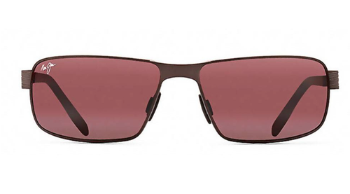 Pre-owned Maui Jim Castaway Mj 187-02c Gunmetal With Maui Rose Polarized Sunglasses In Pink