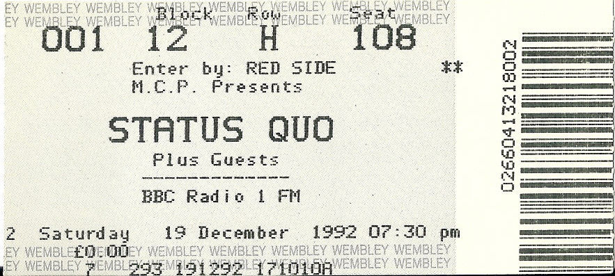 Rock Music Concert Memorabilia