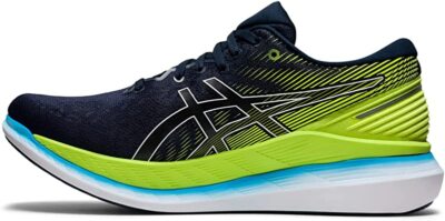 

Мужские беговые кроссовки ASICS Glideride 2, французский синий/ярко-зеленый, 11,5 средних США, French blue/hazard green