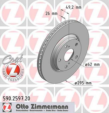 BREMSSCHEIBEN SATZ PAAR VORNE ZIMMERMANN 590259720 2PCS P NEU OE QUALITÄT