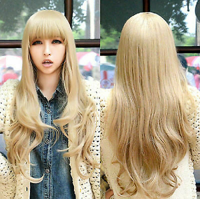 WIG ME UP Damenperücke – Lang & Wellig Mit Pony, Balayage Dunkelbraun/Rosa, Ca. 65 Cm (Art. H1800-612R4)