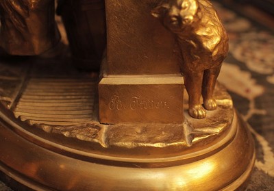 Bronze Sculpture Ballade A La Lune by Bernard Steuer (1853-1913)