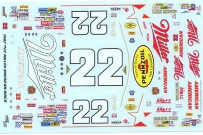 Powerslide #22 Miller American 1987 Bobby Allison Nascar decal