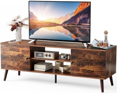 For 55 60 Inch Tv, Entertainment Center With Storage Cabinet