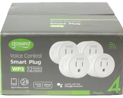ghome Smart Voice Control Smart Plug WP3 White 4Pack New,