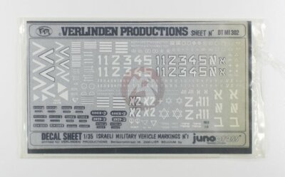 Verlinden 1/35 Israeli IDF Tank Vehicle Numbers Markings Plates 2 DTMI 303