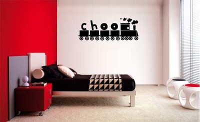 CHOO CHOO TRAIN  BABY KIDS VINYL WALL DECAL LETTERING HOME DECOR  ART CHILDREN