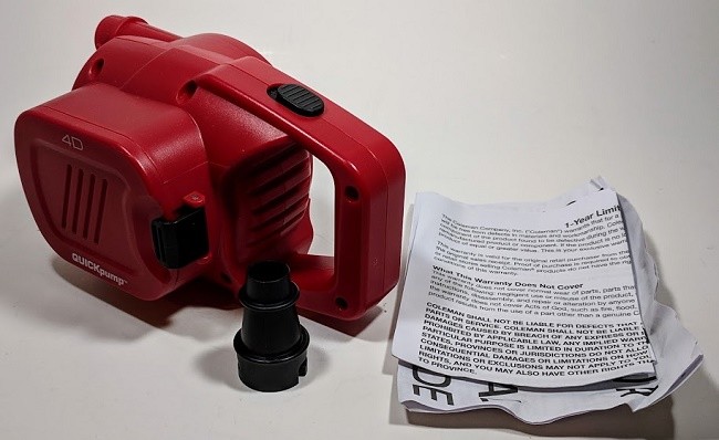 Coleman Quick Pump Fast Easy Inflate Deflate Airbed Inflatables Battery Operated