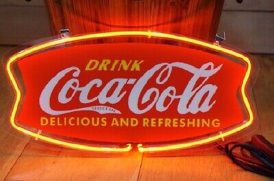 New Coca Cola Neon Light Sign Lamp Beer Pub 14'' Artwork Glass Decor Coke Bar