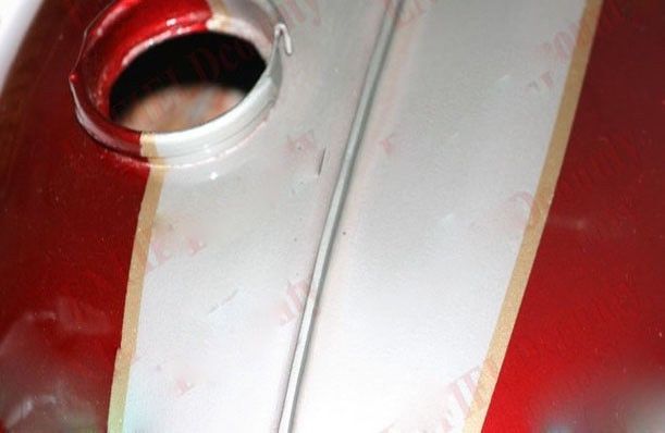 1965 Cherry Silver Striped Fits Triumph T120R TR6 650CC Fuel Tank  