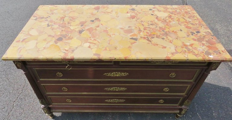Linke Louis XV Style Marble-Top Commode