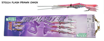 LENZA PICCOLA TRAINA 3 FLASH PRAWN CHAIN  AMO 4 FILO 0,40 ENCHANTER TAKE 5701114