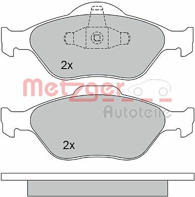 NEU METZGER 1170045 Bremsbelagsatz, Scheibenbremse für FORD MAZDA