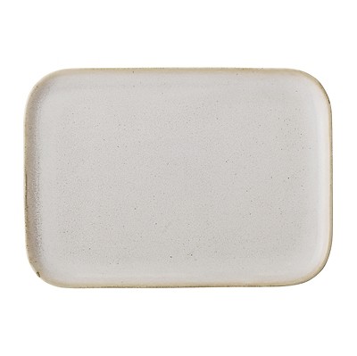 Bloomingville Servierplatte Carrie eckig 25 cm Servierschale Keramik creme beige