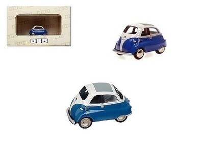 1:87 Scale BUB 06750 BMW Isetta Export Blue Grey BNIB