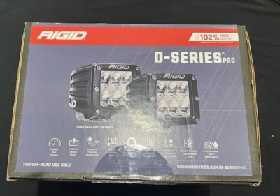 Rigid D-Series Pro Spot Midnight Edition Surface Mount LED Lights Pair 202213BLK