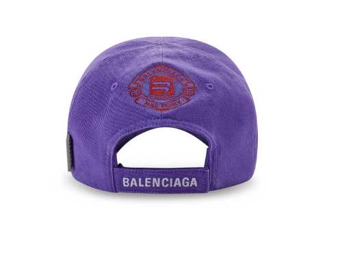 Balenciaga Unisex Unity Snowboard Logo Baseball Cap in Ultraviolet/White sz L