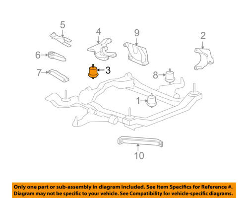 General Motors para automóviles y camiones Trasero Soportes del Motor