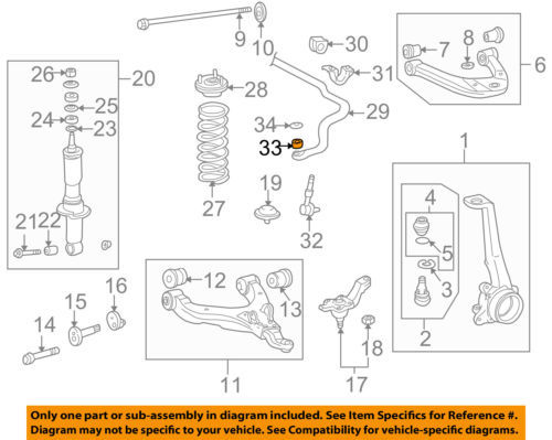 48815BZ010 Genuine Toyota BUSH, FRONT STABILIZER BAR, NO.1 48815BZ010 Genuine Toyota BUSH, FRONT STABILIZER BAR, NO.1