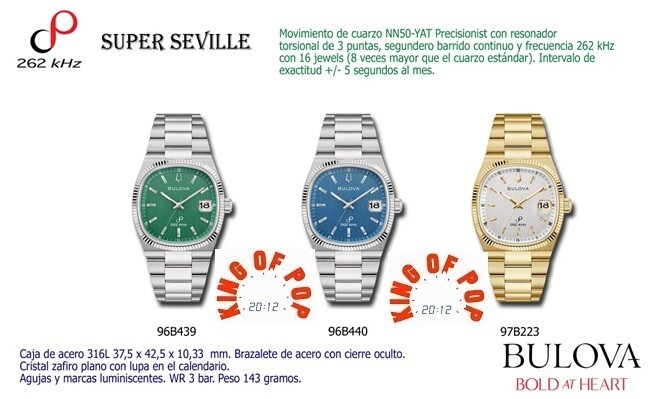 Pre-owned Bulova 96b440 Super Seville Automatic 3atm Free Shipping