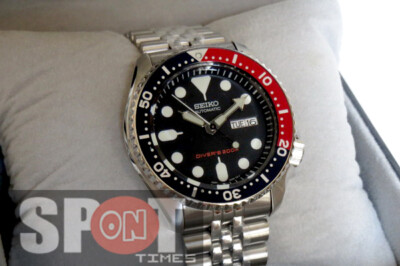 Pre-owned Seiko Diver's Black 200m Automatic Men's Watch Skx009k2