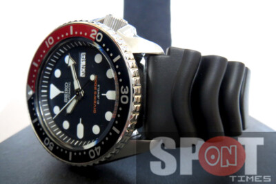 Pre-owned Seiko Diver's Black 200m Automatic Men's Watch Skx009j1