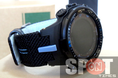 Pre-owned Casio Protrek Triple Sensor Cordura Band Men's Watch Prw-3000b-1 Prw3000b 1