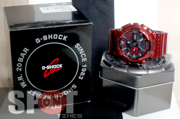 Pre-owned Casio G-shock Bold Metallic Hue Big Case Men's Watch Ga-110nm-4a