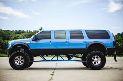 1999 Ford Excursion 6 Door Monster Truck Grabber Blue 4x4 Leather