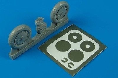 Aires 2029 1/32 Bf109G Wheels and Paint Masks for Hasegawa