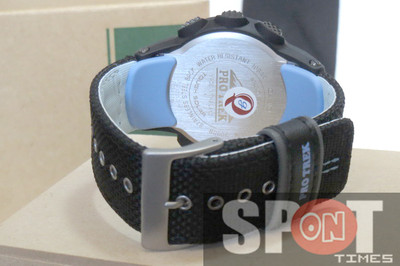 Pre-owned Casio Protrek Triple Sensor Cordura Band Men's Watch Prw-3000b-1 Prw3000b 1