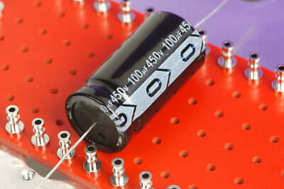 SSC 100uF 450VDC Tubular Axial Lead Polarized Electrolytic Guitar Amp Capacitor