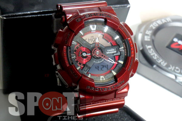 Pre-owned Casio G-shock Bold Metallic Hue Big Case Men's Watch Ga-110nm-4a