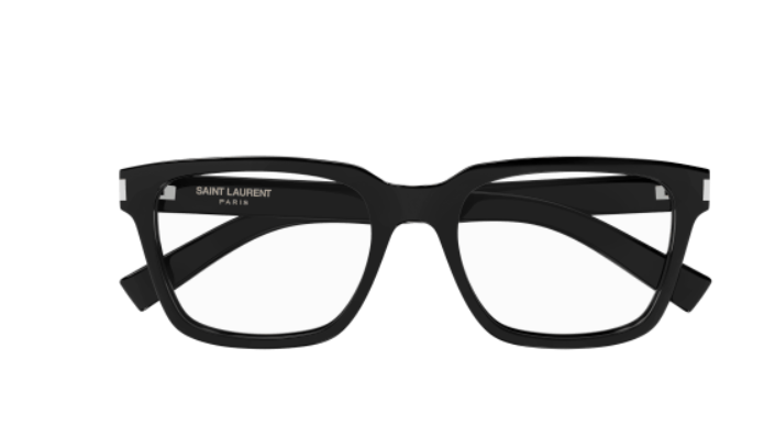 Pre-owned Saint Laurent Sl 621 001 Black Square Men's Eyeglasses In Clear