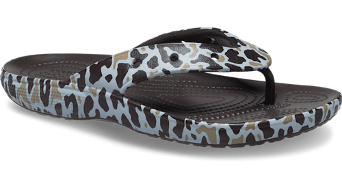 

Мужские и женские сандалии Crocs — классические шлепанцы с анималистическим принтом, обувь для душа, Brown - khaki / leopard, Crocs Classic Crocs Flip