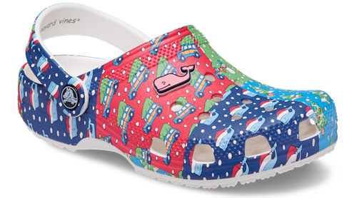 

Детская обувь Crocs — классические сабо Vineyard Vines, праздничная обувь для детей, Patterned - white / multi, Crocs Classic Clog
