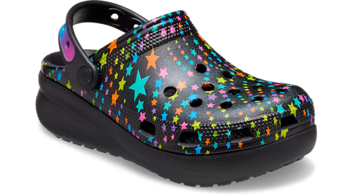 

Детские туфли на платформе Crocs — сабо Cutie Crush, блестящие туфли на платформе для девочек, Black - black / multi, Crocs Cutie Crush Clog