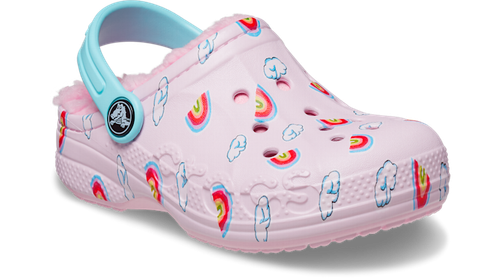 

Тапочки Crocs для малышей — сабо с рисунком на подкладке Baya, детские тапочки, обувь для малышей, Crocs Baya Lined Clog