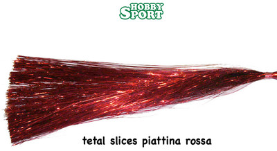 METAL SLICES LF TINSEL PIATTO RED 5619040 COSTRUZIONE ARTIFICIALE MARE STREAMERS