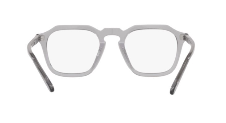 Pre-owned Persol 0po3292v 309 Transparent Grey Square Unisex Eyeglasses In Clear