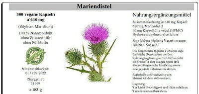 300 Mariendistel Kapseln (silybum marianum